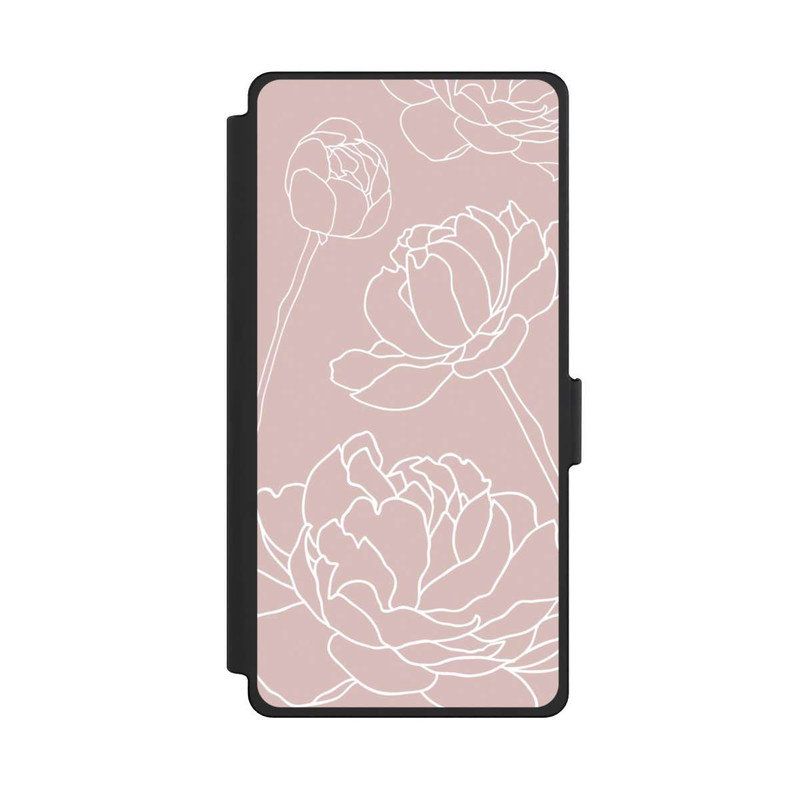 Galaxy S25 Ultra NIVOflip Fleur sur Fond Rose