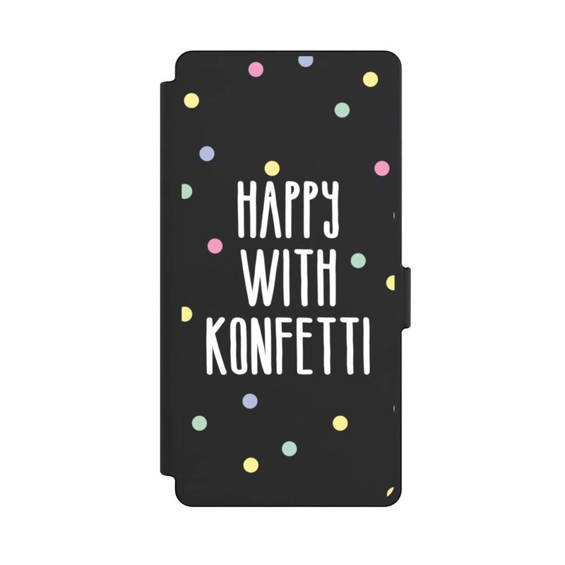 Galaxy S25 Ultra NIVOflip Happy with Konfetti White ohne Hintergrund