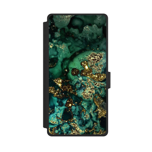 Samsung Galaxy S25 Ultra NIVOflip Cyan Glitzer Marmorlook