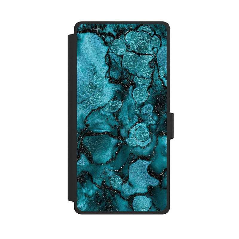 Galaxy S25 Ultra NIVOflip  Blauer Glitzerlook