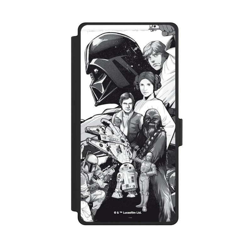 Galaxy S25 Ultra NIVOflip Personnages StarWars - Noir et Blanc