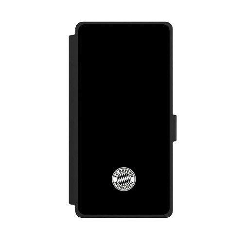 Samsung Galaxy S25 Ultra NIVOflip Klassisches FCB Logo Klein - Weiß auf Schwarz
