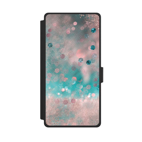 Samsung Galaxy S25 Ultra NIVOflip Turquoise Glamour Glitter Look