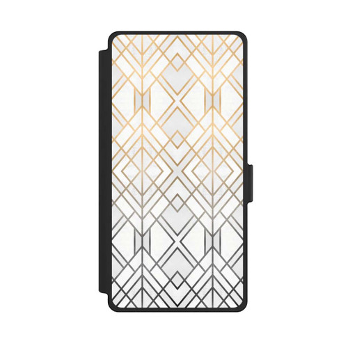 Samsung Galaxy S25 Ultra NIVOflip Imprimé Geo Gold doré et gris