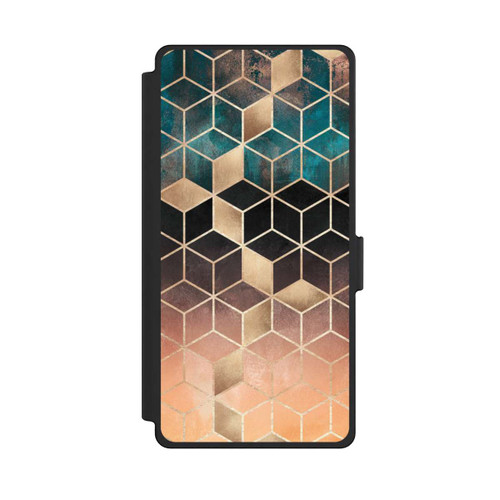 Samsung Galaxy S25 Ultra NIVOflip Cubes de rêve imprimé doré