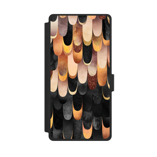 Samsung Galaxy S25 Ultra NIVOflip Plumes Cuivre et Noir