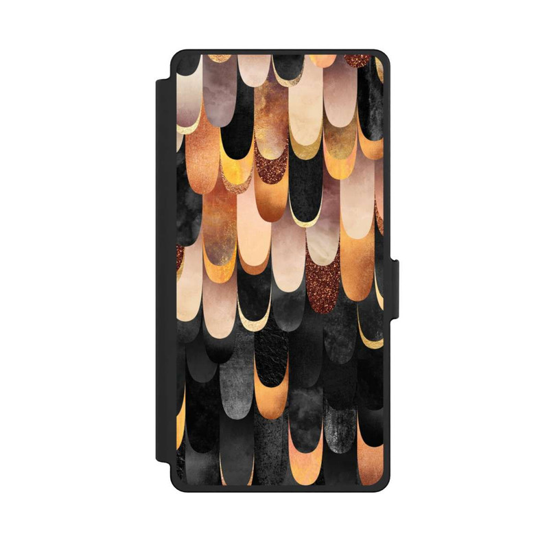 Galaxy S25 Ultra NIVOflip Plumes Cuivre et Noir