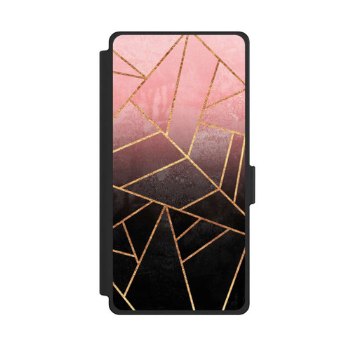 Samsung Galaxy S25 Ultra NIVOflip Imprimé Pierre Or Rose Et Noir