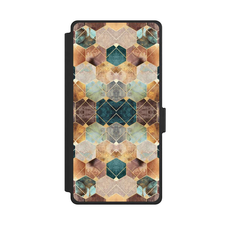 Galaxy S25 Ultra NIVOflip Hexagones et diamants naturels