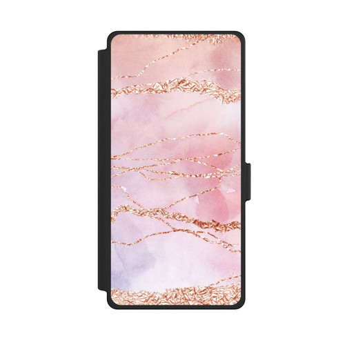 Samsung Galaxy S25 Ultra NIVOflip Glitzer Look Pink Mädchen Marmor