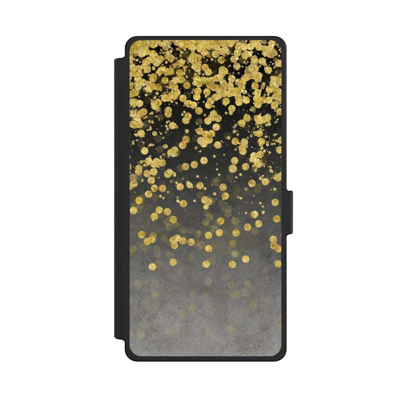 Galaxy S25 Ultra NIVOflip Pluie glamoureuse dorée