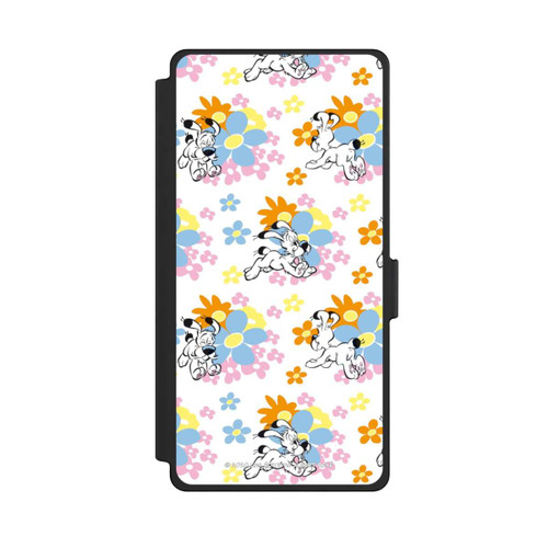 Samsung Galaxy S25 Ultra NIVOflip Idéfix sur fleurs colorées