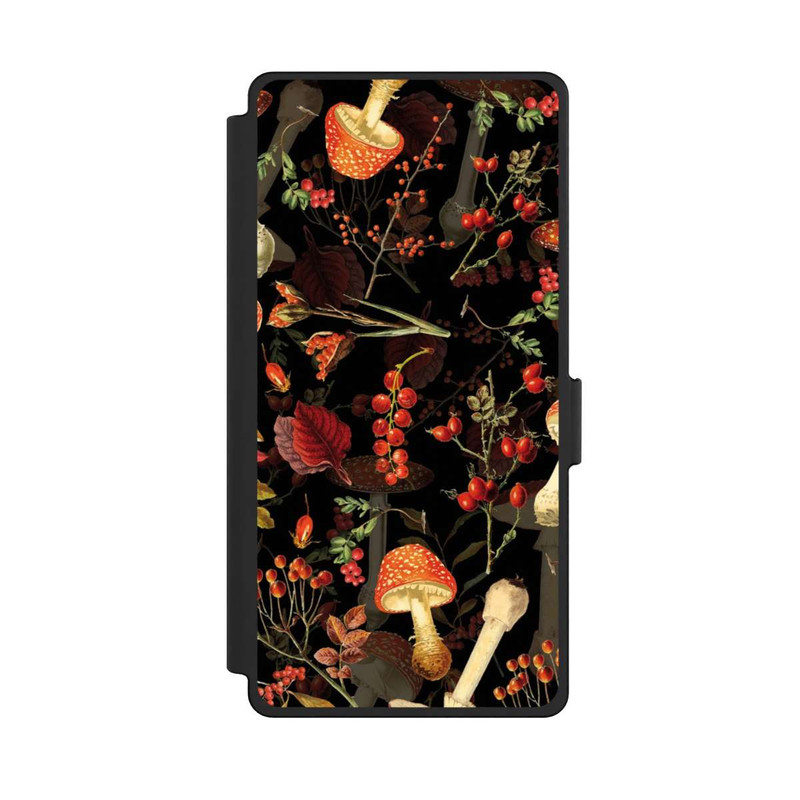 Galaxy S25 Ultra NIVOflip Mushroom Pattern Black