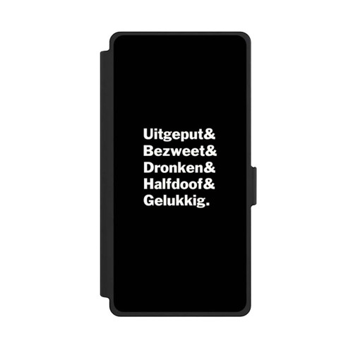 Samsung Galaxy S25 Ultra NIVOflip Uitgeput &amp; Bezweet &amp; Dronken &amp;  Halfdoof&amp; Gelukkig