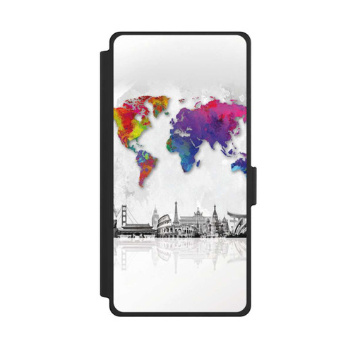 Samsung Galaxy S25 Ultra NIVOflip Worldmap with Skyline
