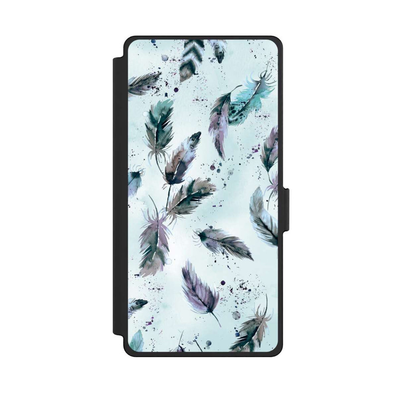 Galaxy S25 Ultra NIVOflip Plumes Magiques Bleu Doux