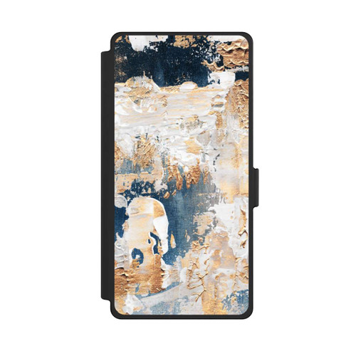 Samsung Galaxy S25 Ultra NIVOflip Abstraction Bleu et Or