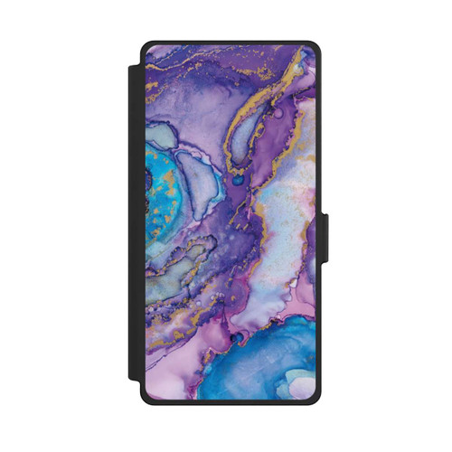 Samsung Galaxy S25 Ultra NIVOflip Purple und Blue Swirl Ink