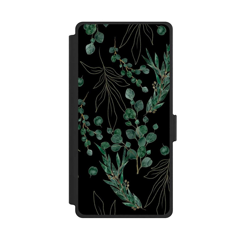 Galaxy S25 Ultra NIVOflip Eukalyptusblätter schwarz