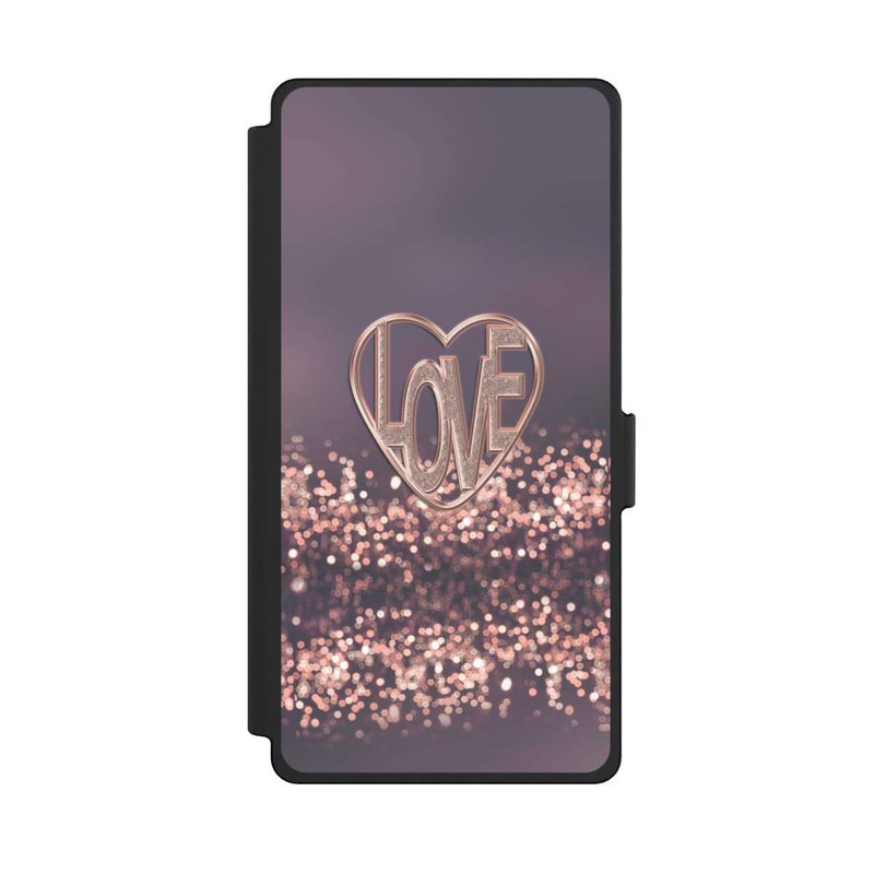 Galaxy S25 Ultra NIVOflip LOVE Rose Pailleté