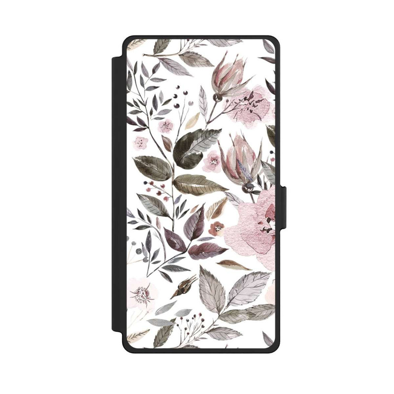 Galaxy S25 Ultra NIVOflip Aquarell braune Rosenblüten