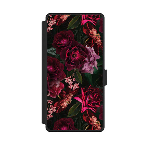 Samsung Galaxy S25 Ultra NIVOflip Dark Red and Pink Flowers