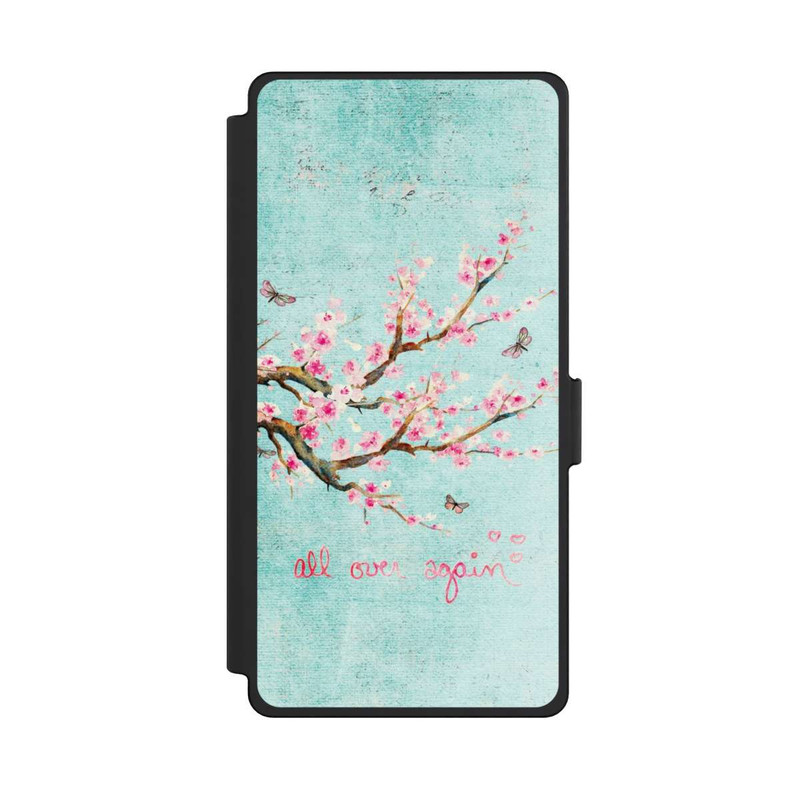 Galaxy S25 Ultra NIVOflip Cherry Blossom Tree Pattern Blue
