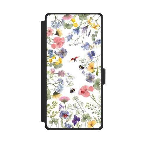 Samsung Galaxy S25 Ultra NIVOflip Bunte Frühlingsblumen und Bienen