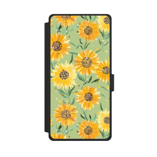 Samsung Galaxy S25 Ultra NIVOflip Sonnenblumen grün