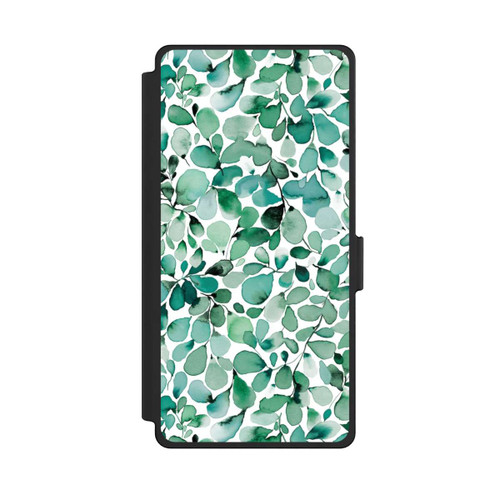 Samsung Galaxy S25 Ultra NIVOflip Aquarellmuster Blätter