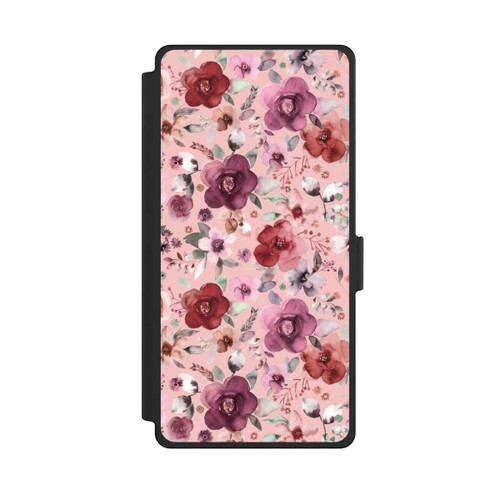 Samsung Galaxy S25 Ultra NIVOflip Üppiger romantischer Blumenstrauß rosa