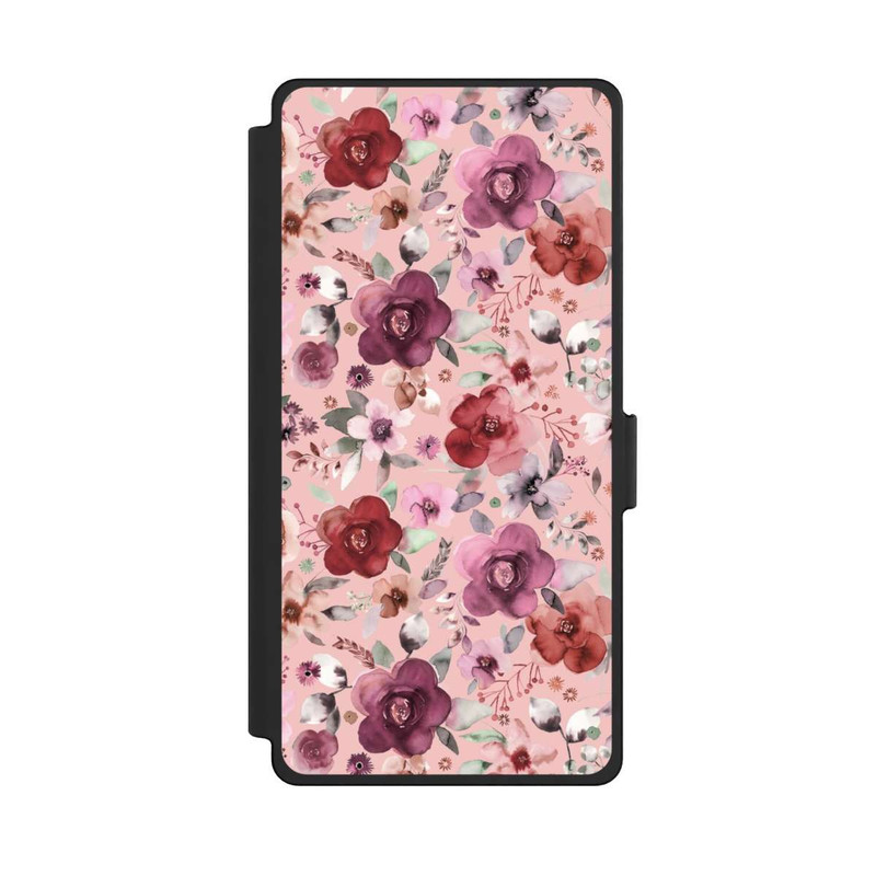 Galaxy S25 Ultra NIVOflip Üppiger romantischer Blumenstrauß rosa