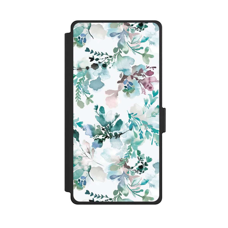 Galaxy S25 Ultra NIVOflip Fleurs d'automne délicates Eucalyptus