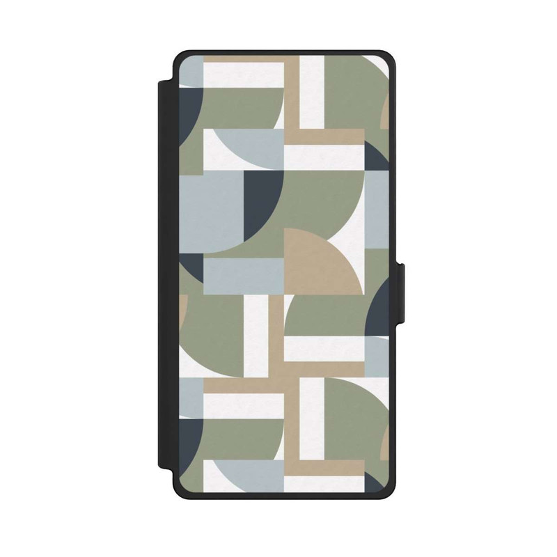 Galaxy S25 Ultra NIVOflip Futuristische Bauhaus Polygone Beige