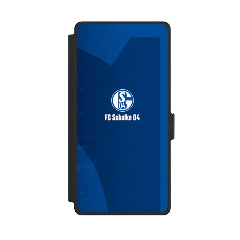 Galaxy S25 Ultra NIVOflip Schalke 04 Blauer Hintergrund Mit Logo