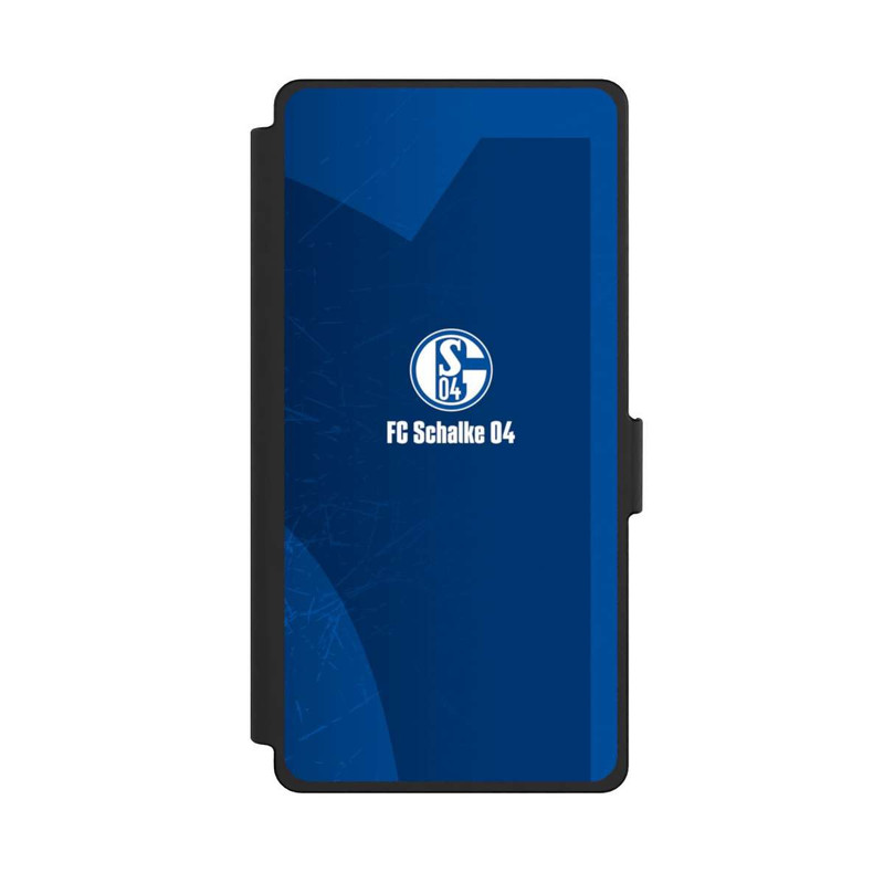 Galaxy S25 Ultra NIVOflip Schalke 04 Blauer Hintergrund Mit Logo