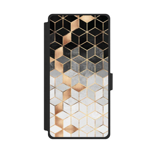 Samsung Galaxy S25 Ultra NIVOflip Cubes Sombres &amp; Dorés