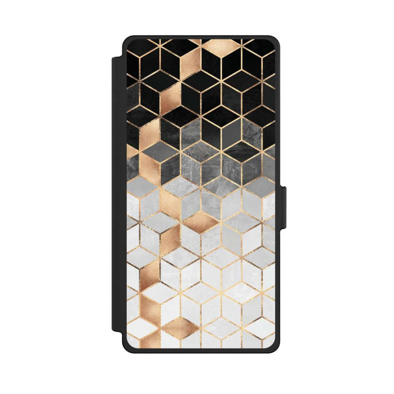 Galaxy S25 Ultra NIVOflip Cubes Sombres & Dorés
