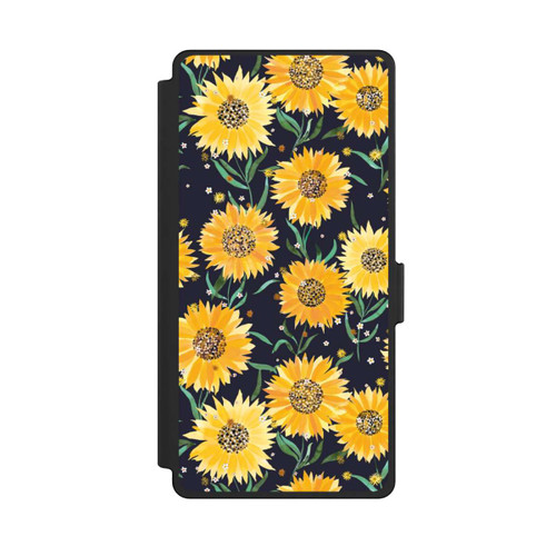 Samsung Galaxy S25 Ultra NIVOflip Sonnenblumen schwarz
