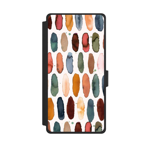 Samsung Galaxy S25 Ultra NIVOflip Aquarellstriche aus mineralischem Terrakotta