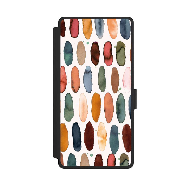 Galaxy S25 Ultra NIVOflip Aquarellstriche aus mineralischem Terrakotta