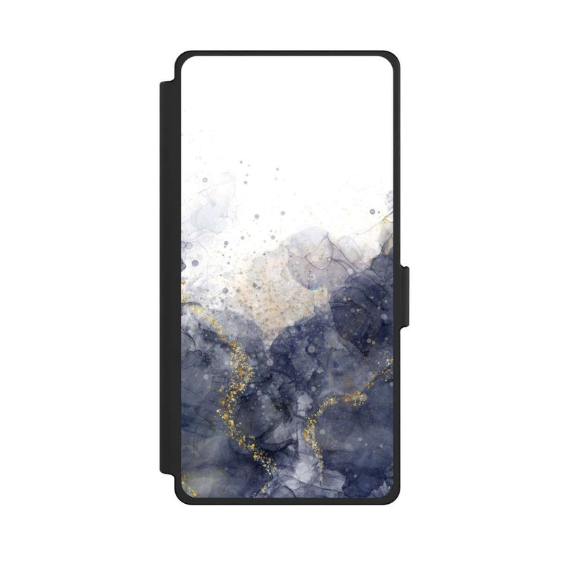 Galaxy S25 Ultra NIVOflip Alcohol Ink Blue Glamour
