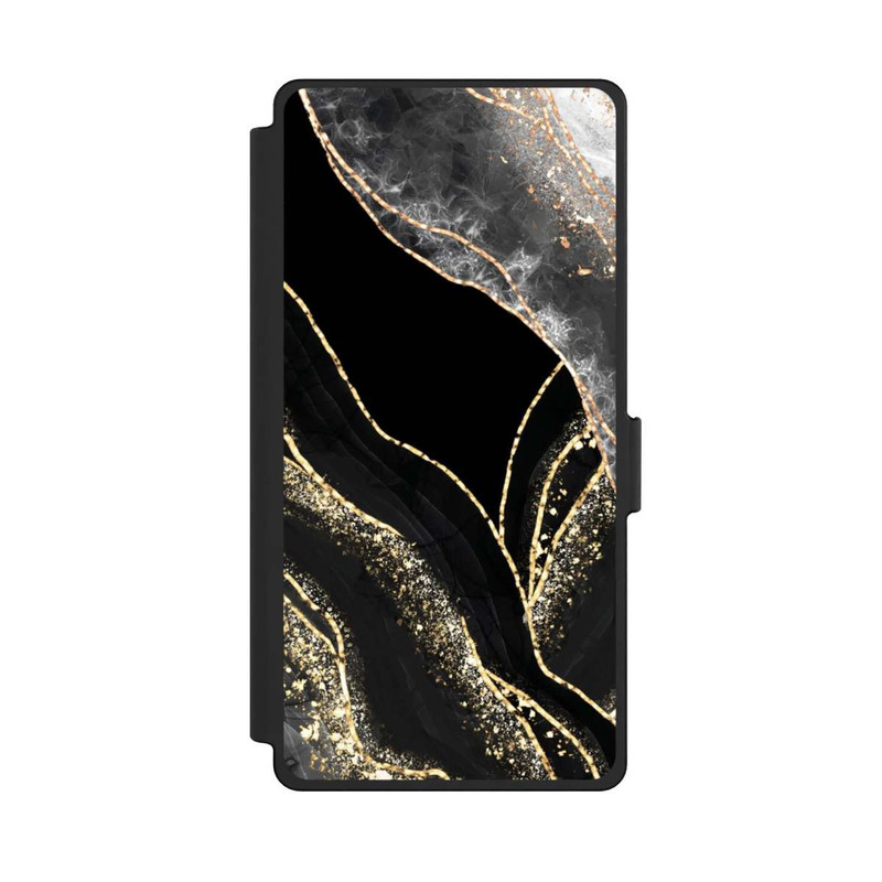 Galaxy S25 Ultra NIVOflip Dunkler Marmor Gold