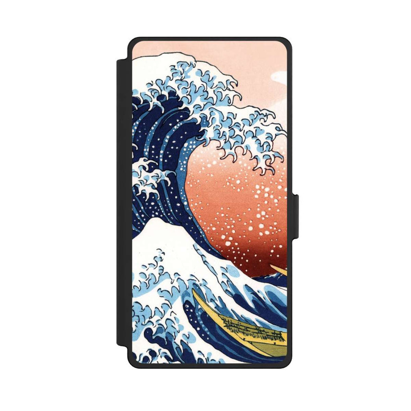 Galaxy S25 Ultra NIVOflip La Grande Vague de Kanagawa Rouge