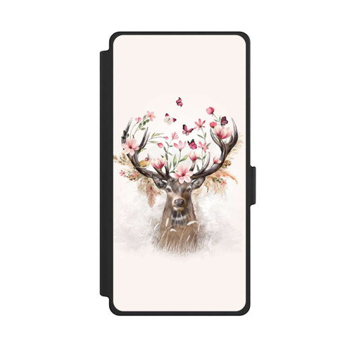 Samsung Galaxy S25 Ultra NIVOflip Hirsch Blumen Geweih
