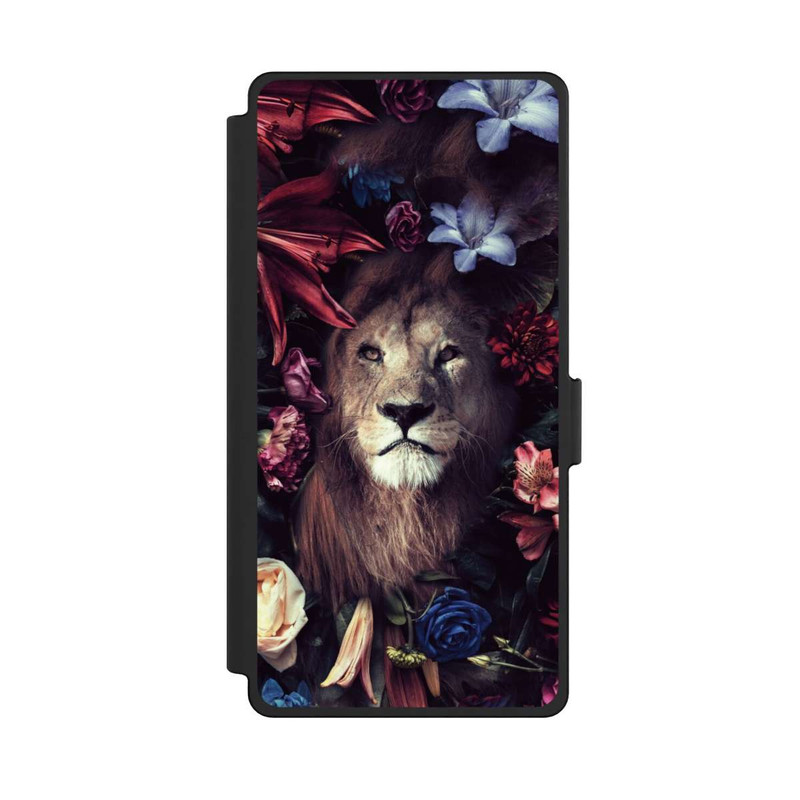 Galaxy S25 Ultra NIVOflip Löwe Blumenrahmen