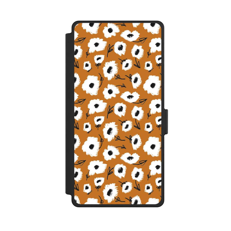 Galaxy S25 Ultra NIVOflip Flower pattern ocker