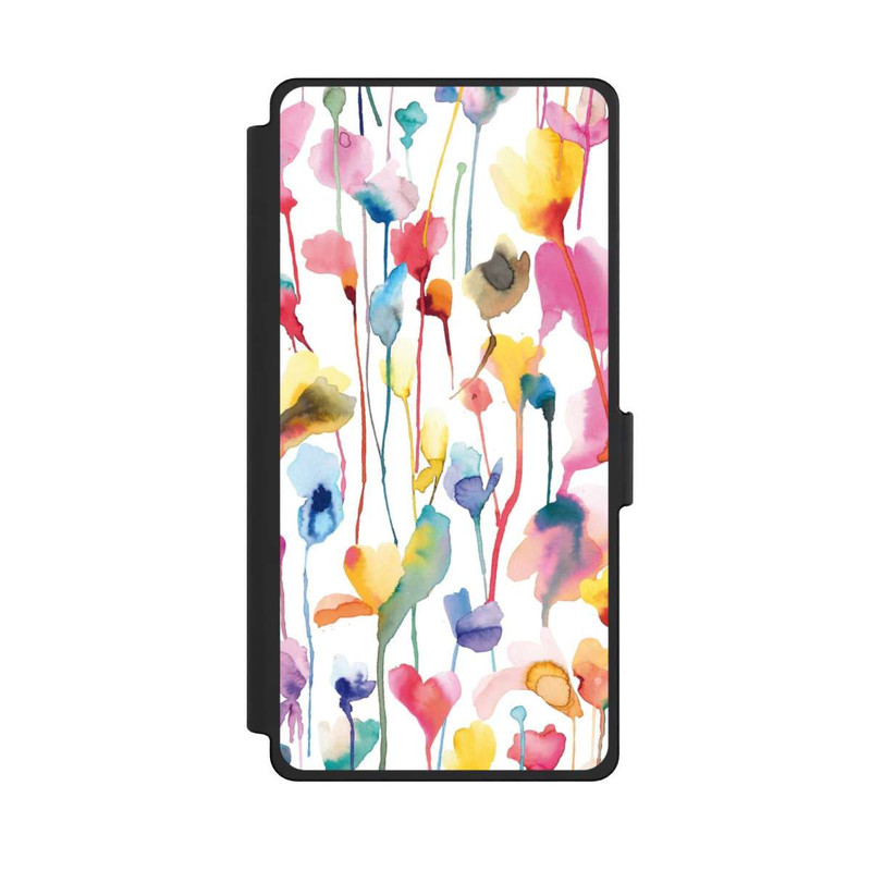 Galaxy S25 Ultra NIVOflip Aquarelle de Fleurs Colorées