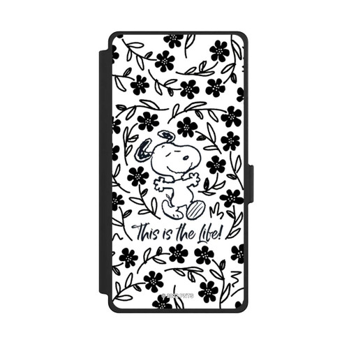 Samsung Galaxy S25 Ultra NIVOflip Snoopy schwarz und weiß This Is The Life