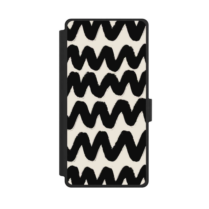 Galaxy S25 Ultra NIVOflip Vagues Noires Pattern